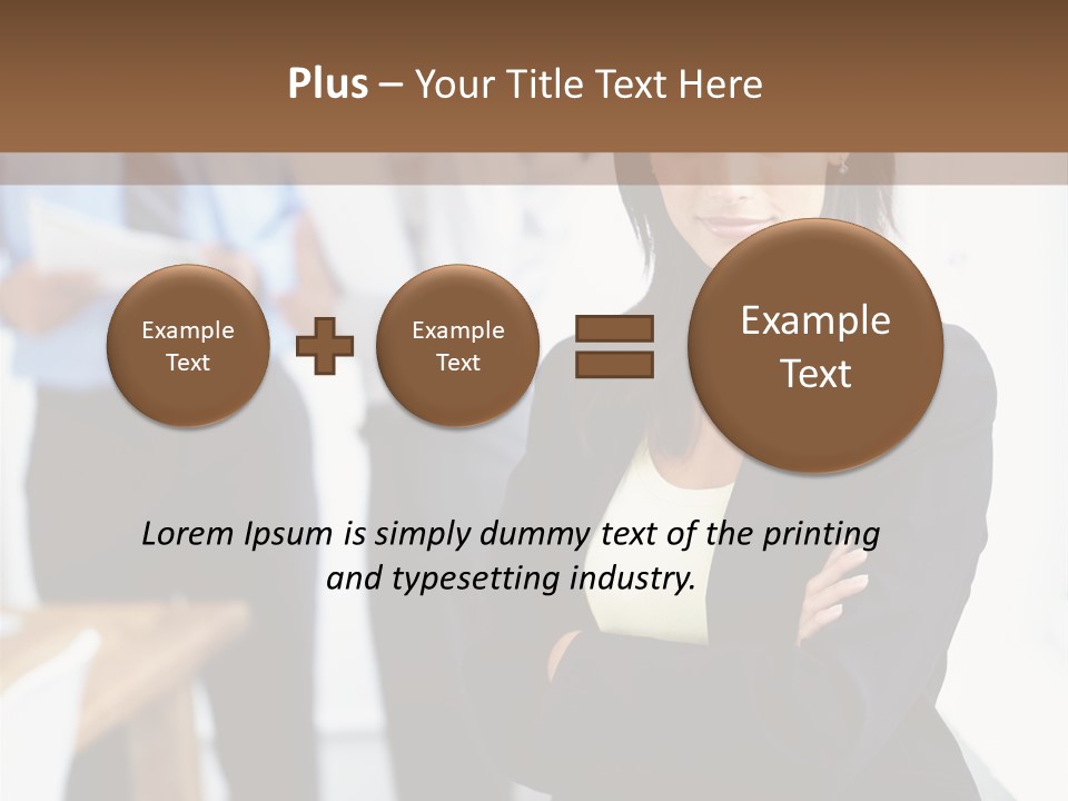 A Woman Standing In Front Of A Group Of People PowerPoint Template
