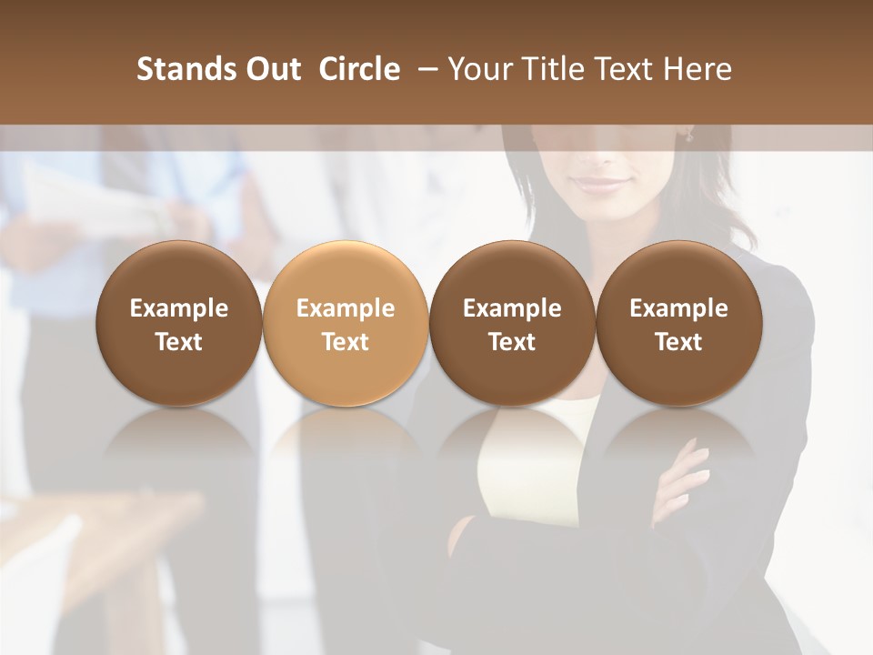 A Woman Standing In Front Of A Group Of People PowerPoint Template
