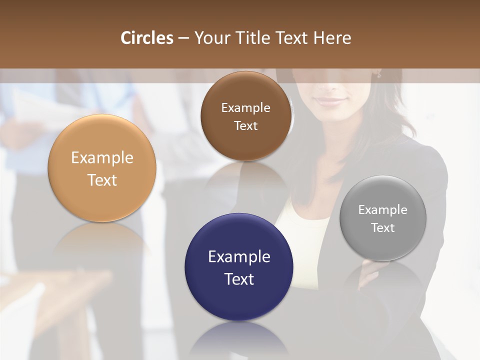 A Woman Standing In Front Of A Group Of People PowerPoint Template