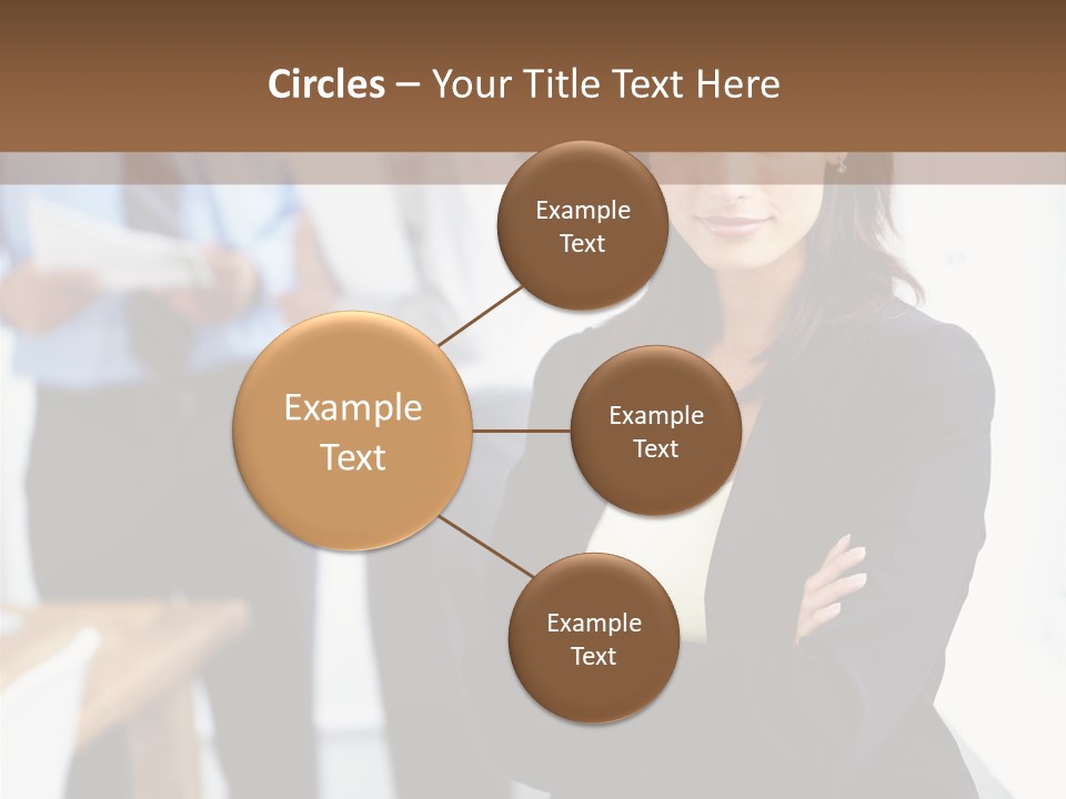 A Woman Standing In Front Of A Group Of People PowerPoint Template