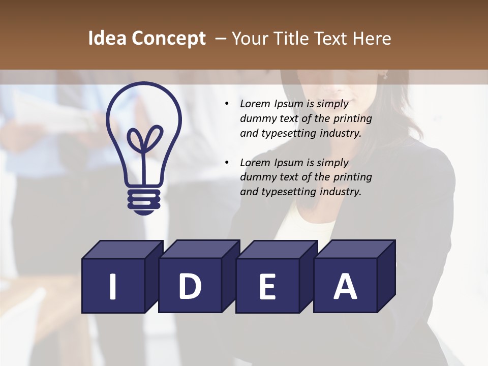 A Woman Standing In Front Of A Group Of People PowerPoint Template