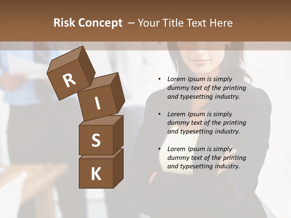 A Woman Standing In Front Of A Group Of People PowerPoint Template