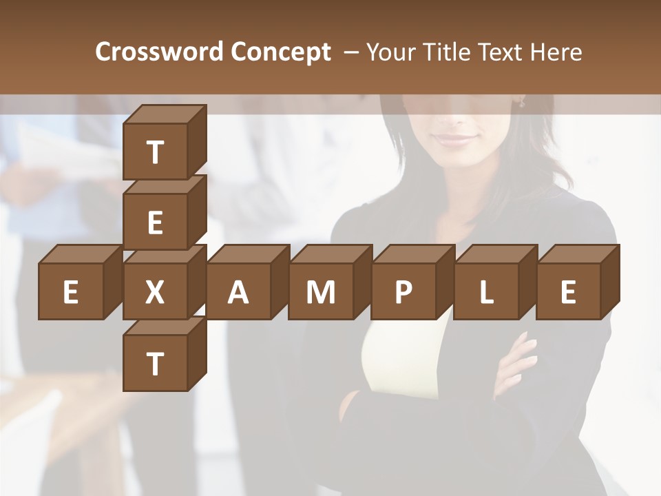 A Woman Standing In Front Of A Group Of People PowerPoint Template