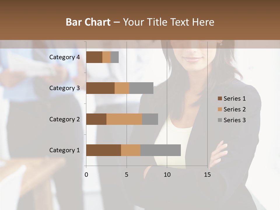 A Woman Standing In Front Of A Group Of People PowerPoint Template