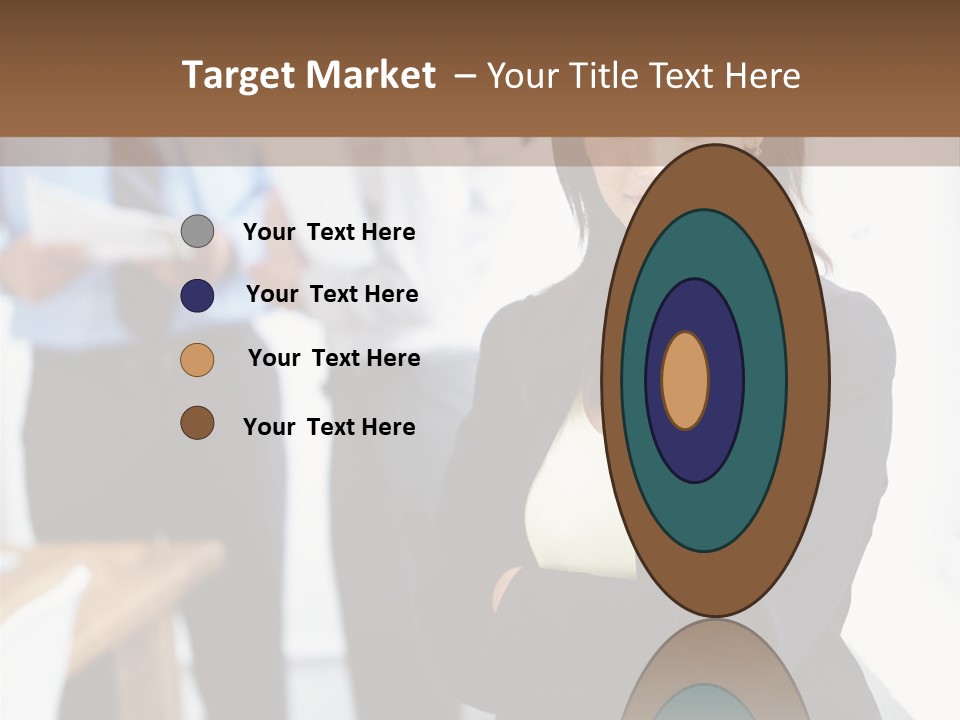 A Woman Standing In Front Of A Group Of People PowerPoint Template