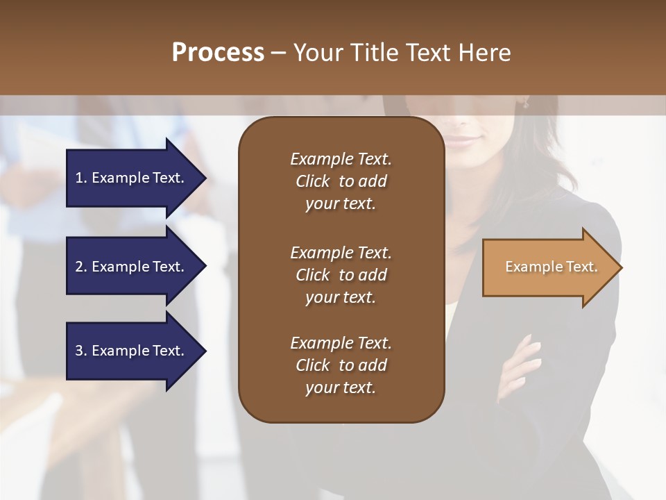 A Woman Standing In Front Of A Group Of People PowerPoint Template
