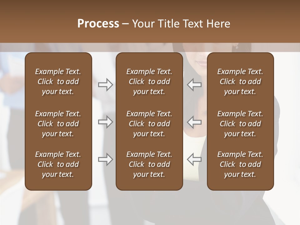 A Woman Standing In Front Of A Group Of People PowerPoint Template