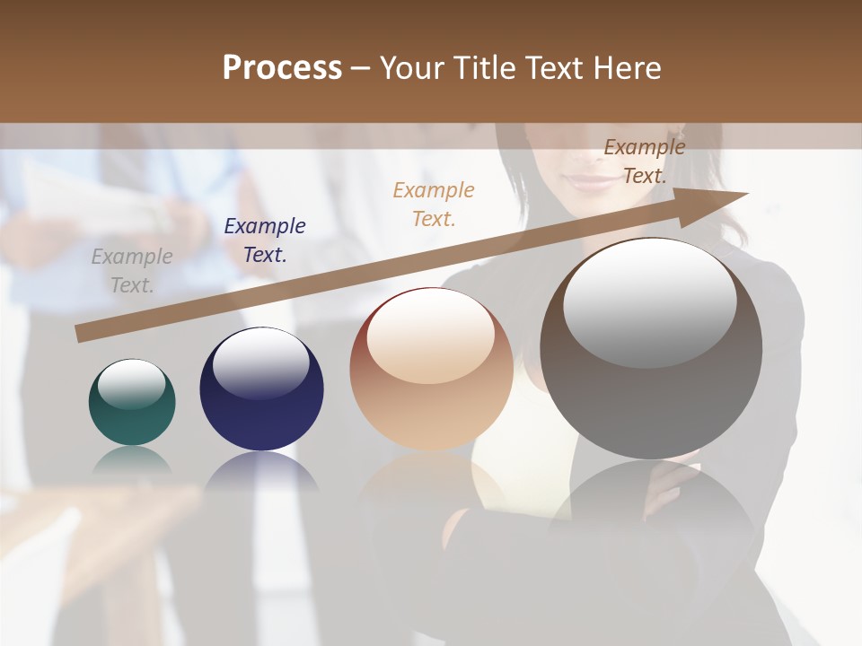 A Woman Standing In Front Of A Group Of People PowerPoint Template