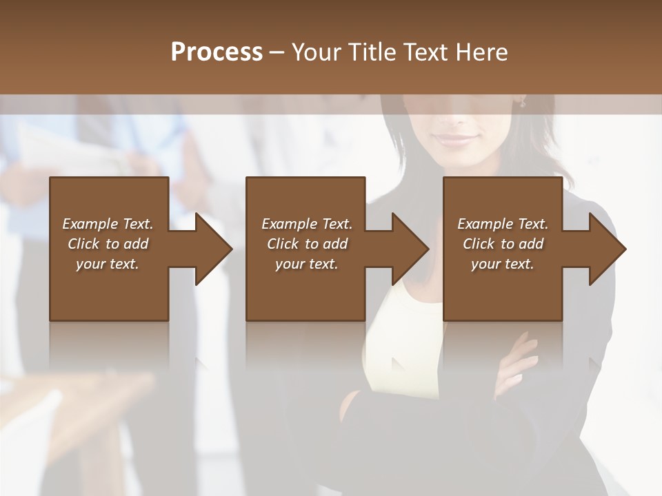 A Woman Standing In Front Of A Group Of People PowerPoint Template