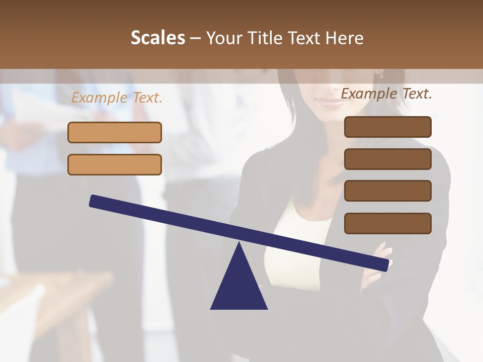 A Woman Standing In Front Of A Group Of People PowerPoint Template