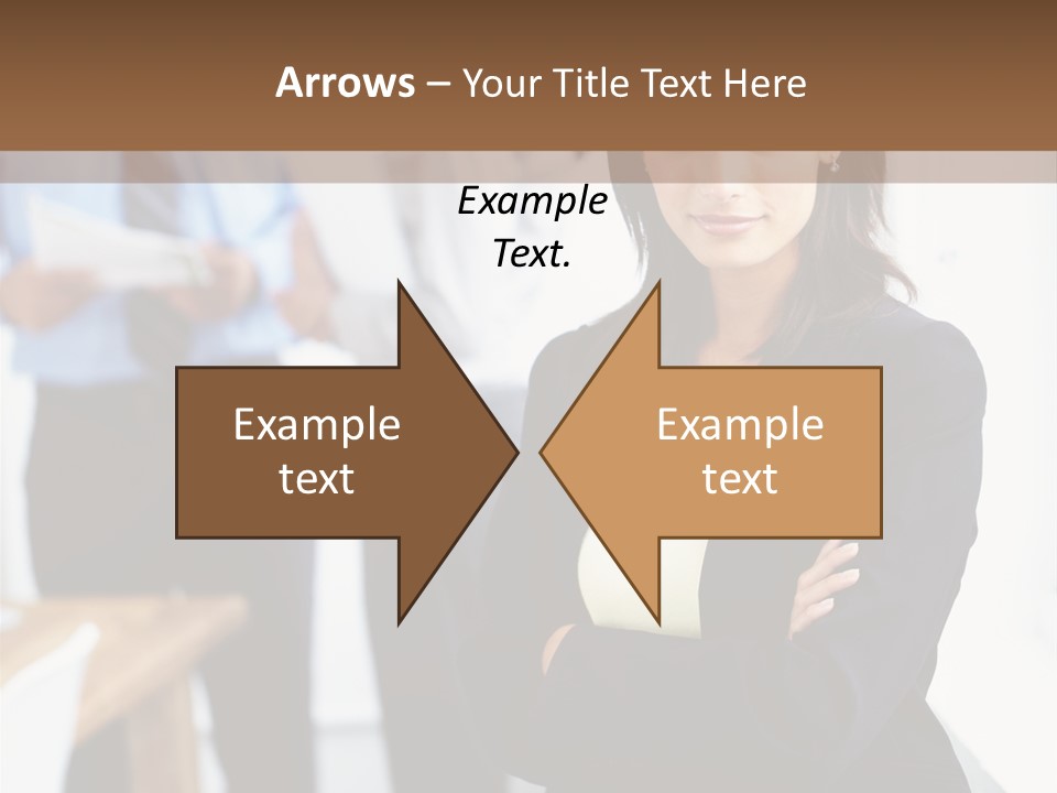 A Woman Standing In Front Of A Group Of People PowerPoint Template