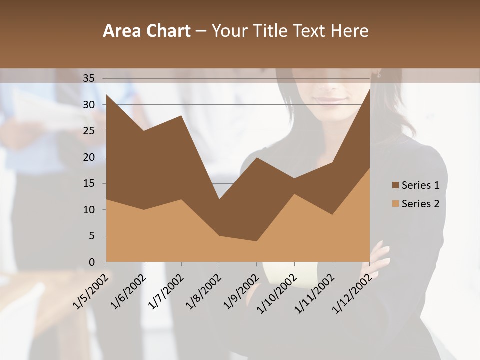 A Woman Standing In Front Of A Group Of People PowerPoint Template