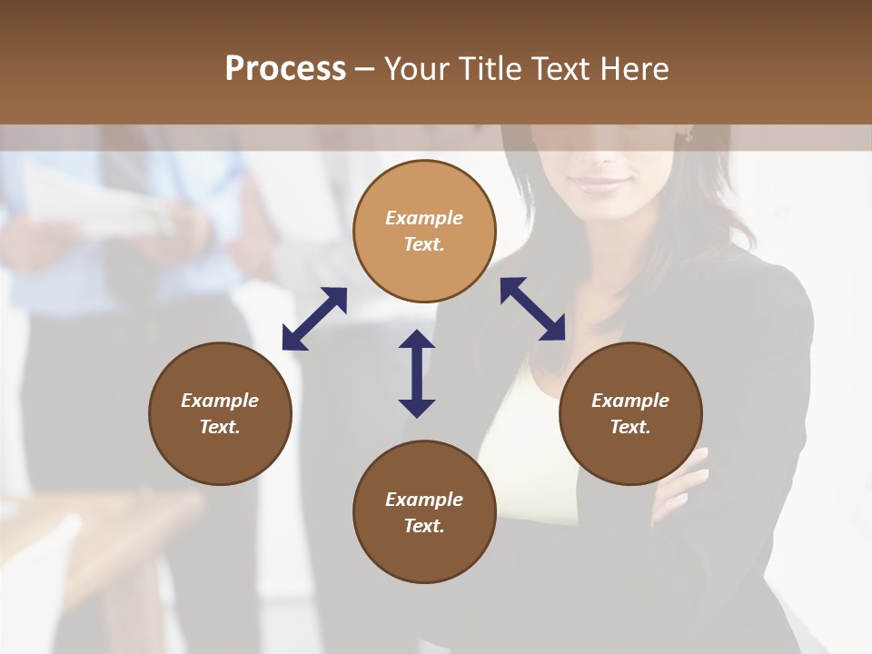 A Woman Standing In Front Of A Group Of People PowerPoint Template