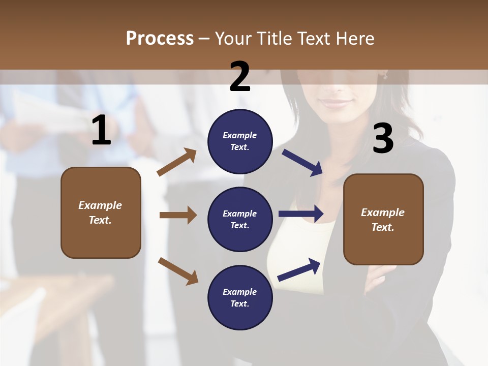 A Woman Standing In Front Of A Group Of People PowerPoint Template