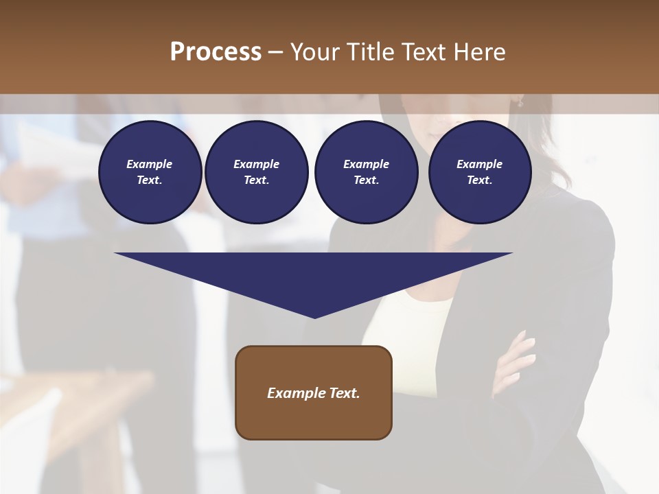 A Woman Standing In Front Of A Group Of People PowerPoint Template