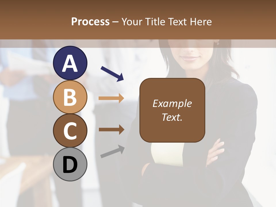 A Woman Standing In Front Of A Group Of People PowerPoint Template