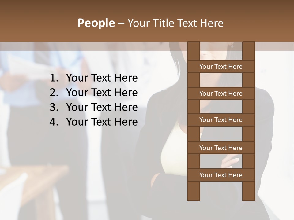 A Woman Standing In Front Of A Group Of People PowerPoint Template