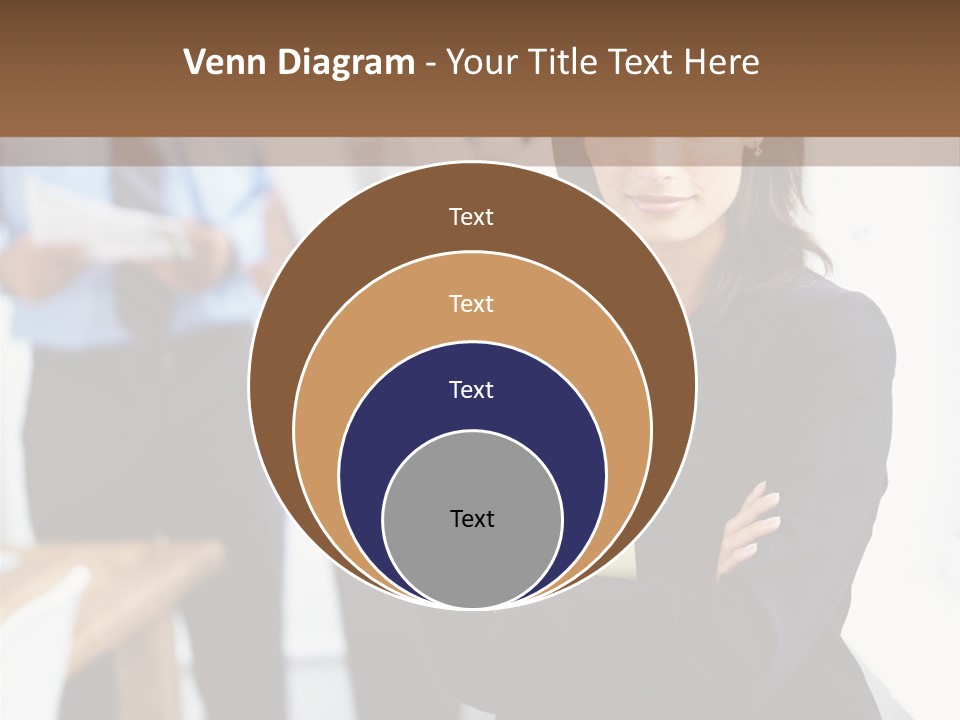 A Woman Standing In Front Of A Group Of People PowerPoint Template