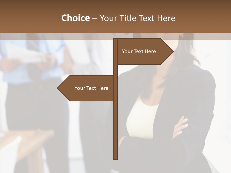 A Woman Standing In Front Of A Group Of People PowerPoint Template