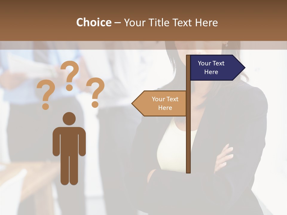 A Woman Standing In Front Of A Group Of People PowerPoint Template