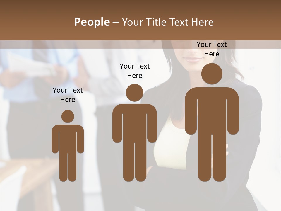 A Woman Standing In Front Of A Group Of People PowerPoint Template