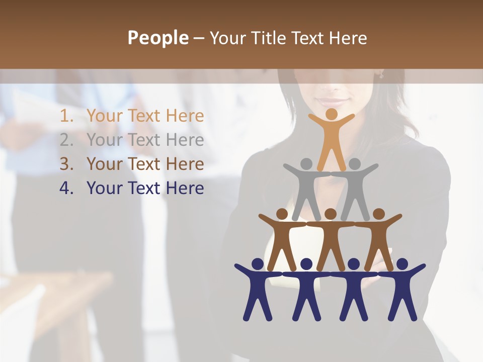 A Woman Standing In Front Of A Group Of People PowerPoint Template