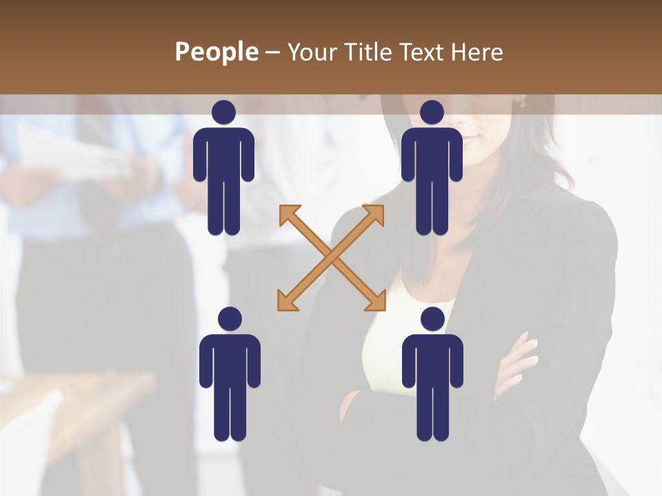 A Woman Standing In Front Of A Group Of People PowerPoint Template