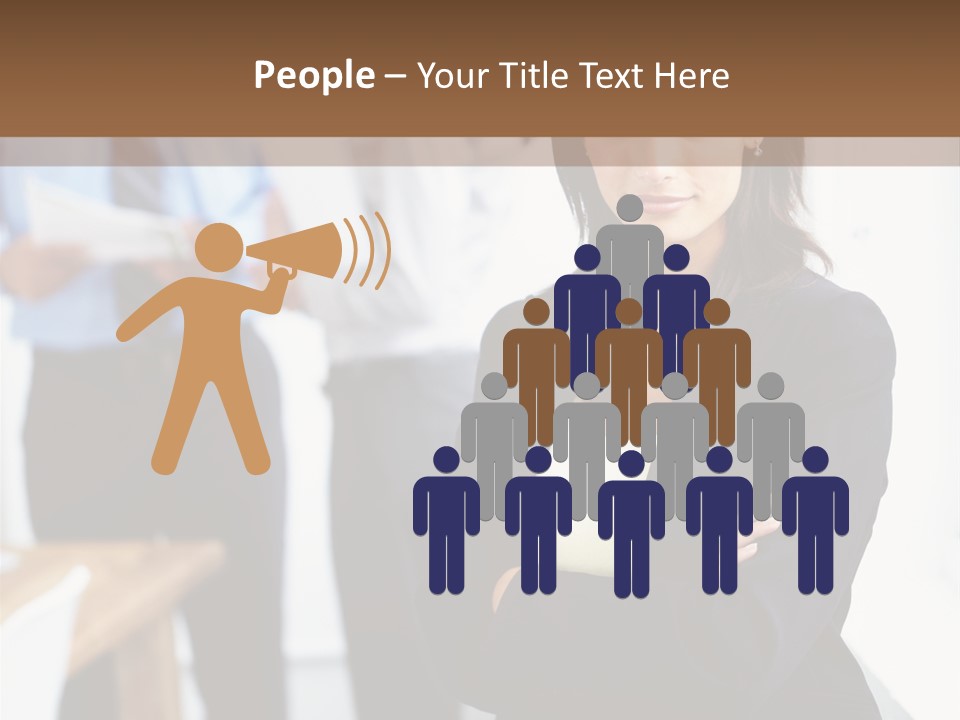 A Woman Standing In Front Of A Group Of People PowerPoint Template