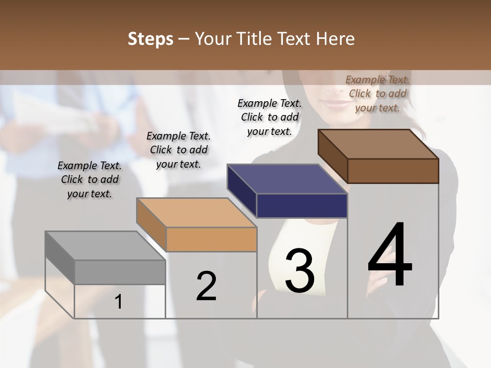 A Woman Standing In Front Of A Group Of People PowerPoint Template