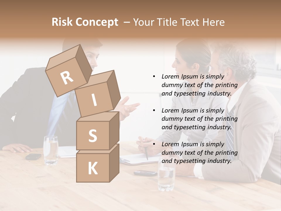 Manager Bankruptcy Crisis PowerPoint Template