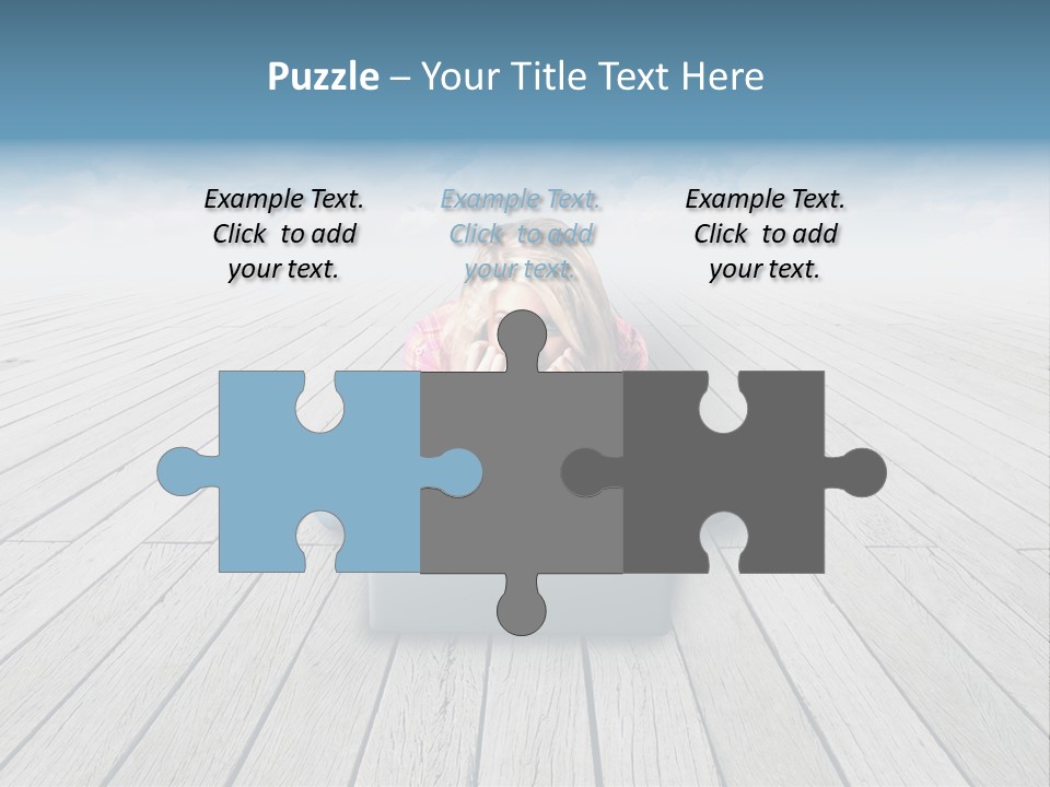 Lying Portrait Looking PowerPoint Template