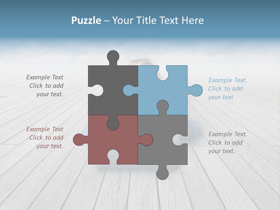 Lying Portrait Looking PowerPoint Template