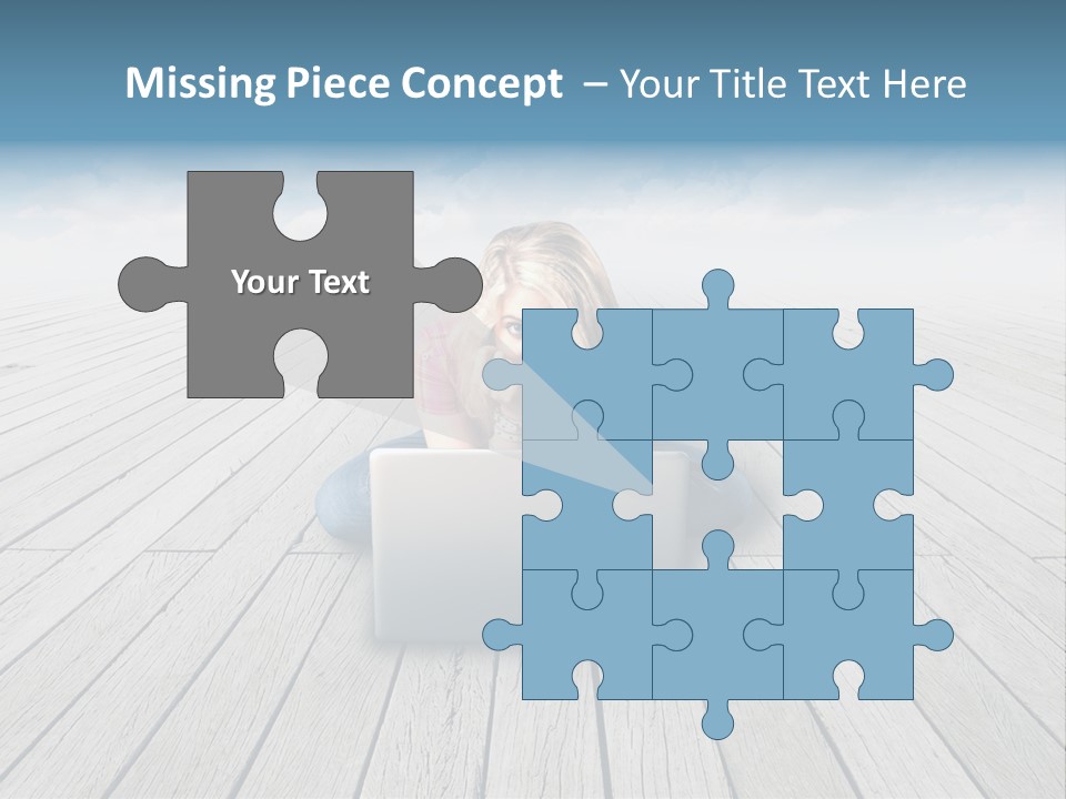 Lying Portrait Looking PowerPoint Template