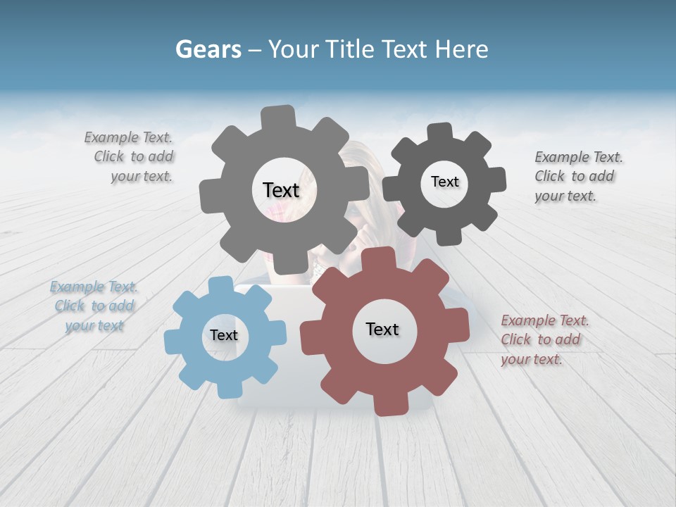 Lying Portrait Looking PowerPoint Template