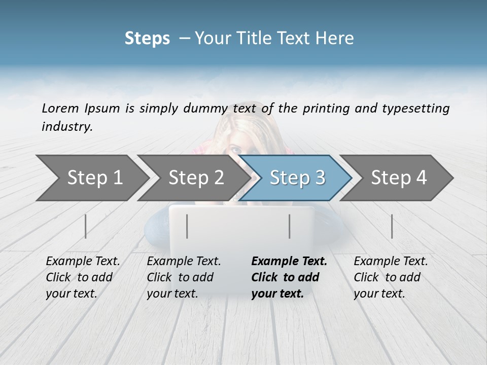Lying Portrait Looking PowerPoint Template