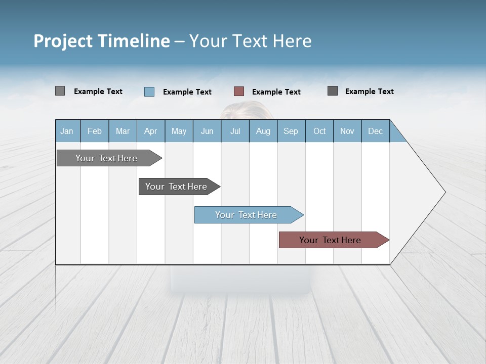 Lying Portrait Looking PowerPoint Template