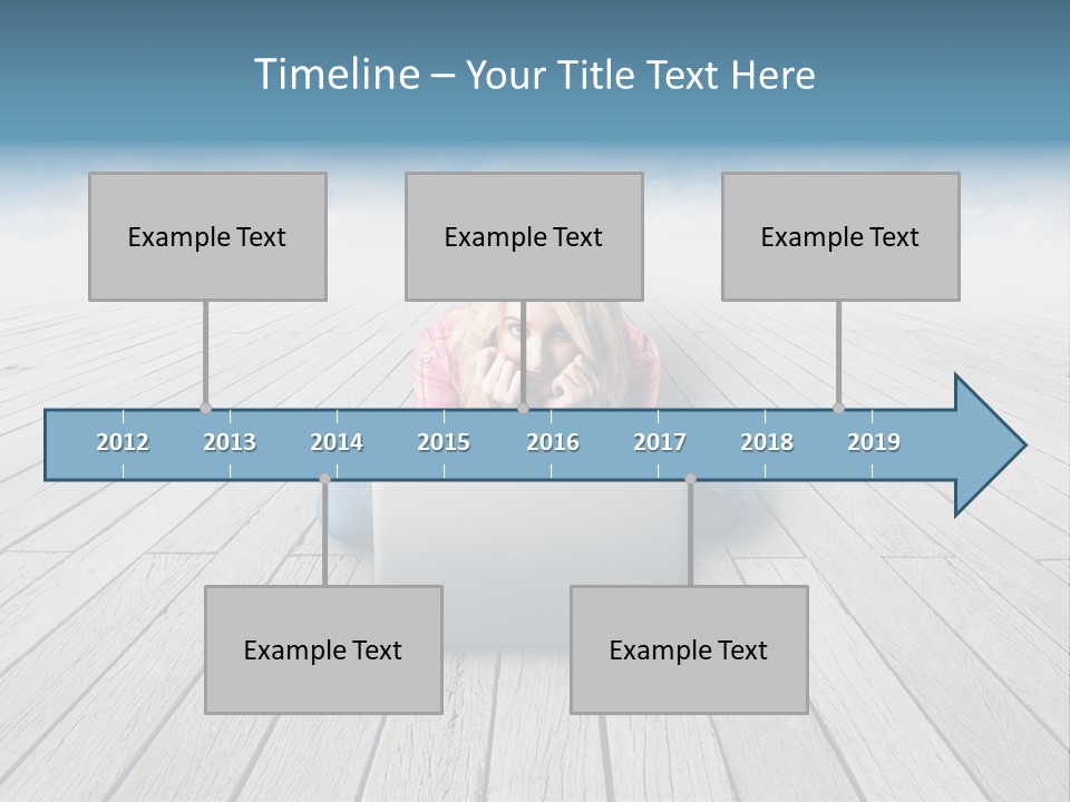 Lying Portrait Looking PowerPoint Template
