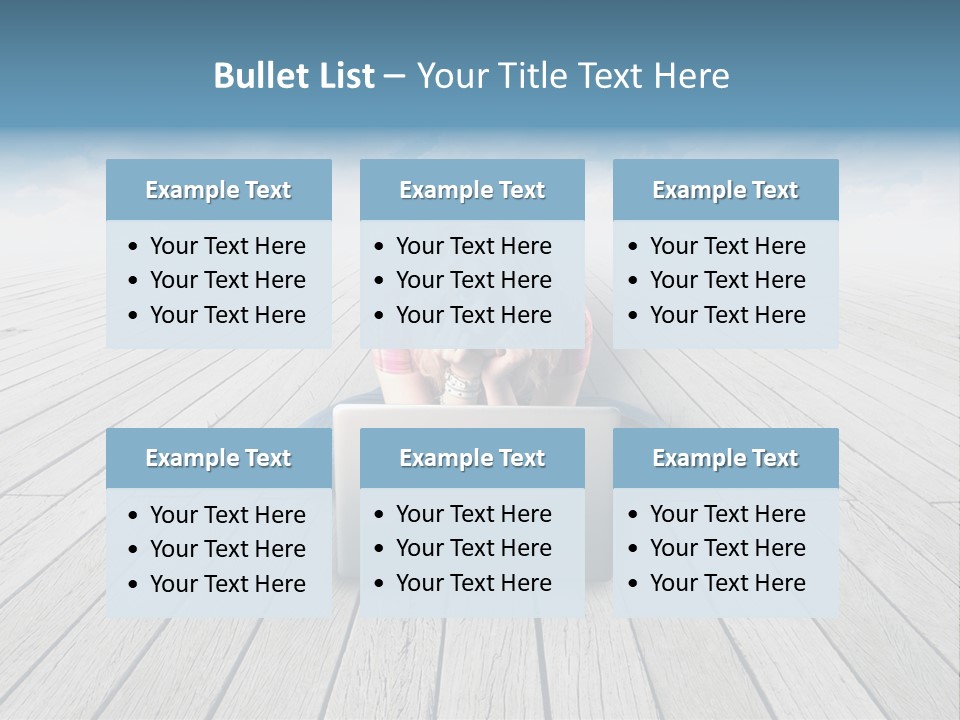 Lying Portrait Looking PowerPoint Template