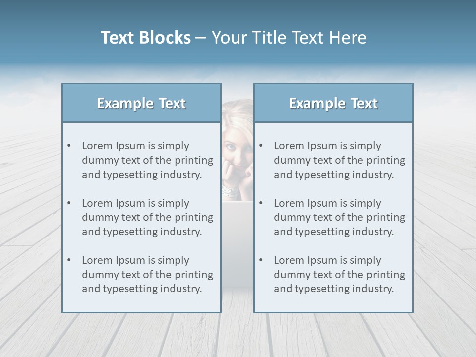 Lying Portrait Looking PowerPoint Template