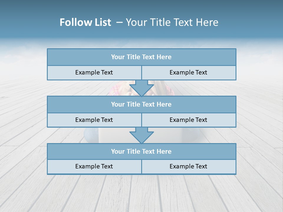 Lying Portrait Looking PowerPoint Template