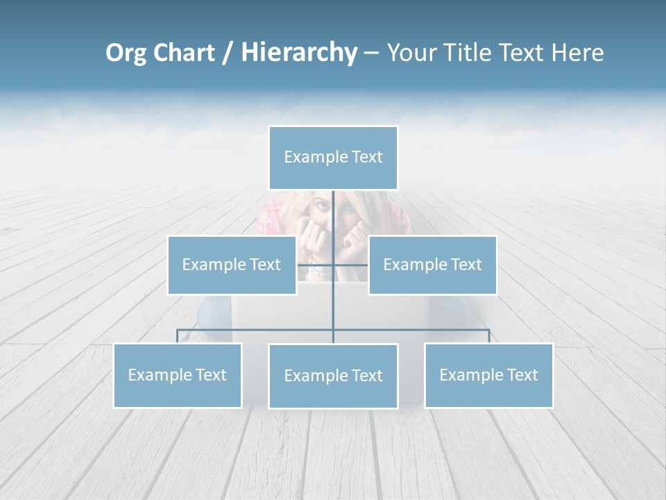 Lying Portrait Looking PowerPoint Template