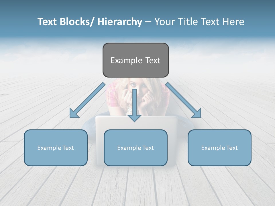 Lying Portrait Looking PowerPoint Template
