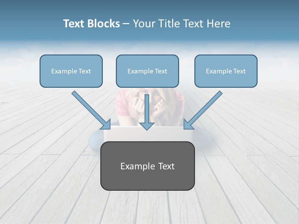 Lying Portrait Looking PowerPoint Template