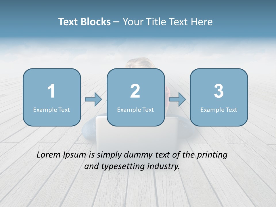 Lying Portrait Looking PowerPoint Template