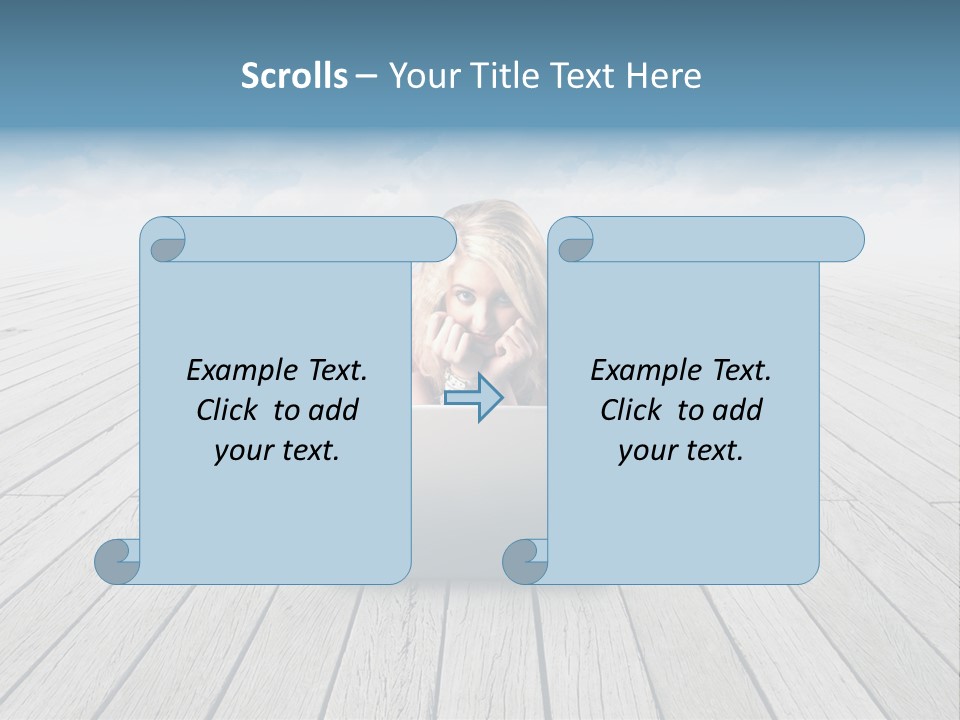 Lying Portrait Looking PowerPoint Template