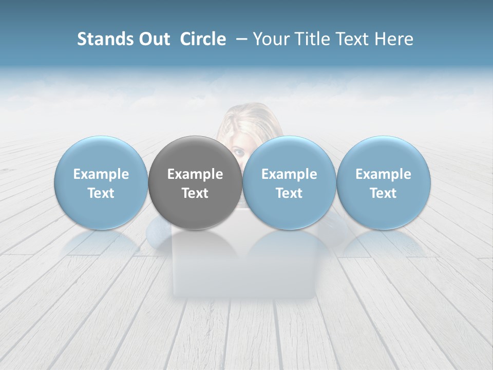 Lying Portrait Looking PowerPoint Template