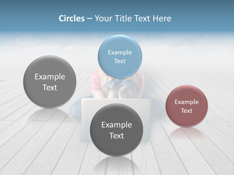 Lying Portrait Looking PowerPoint Template