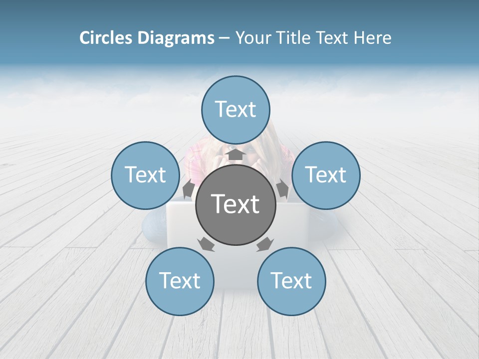 Lying Portrait Looking PowerPoint Template