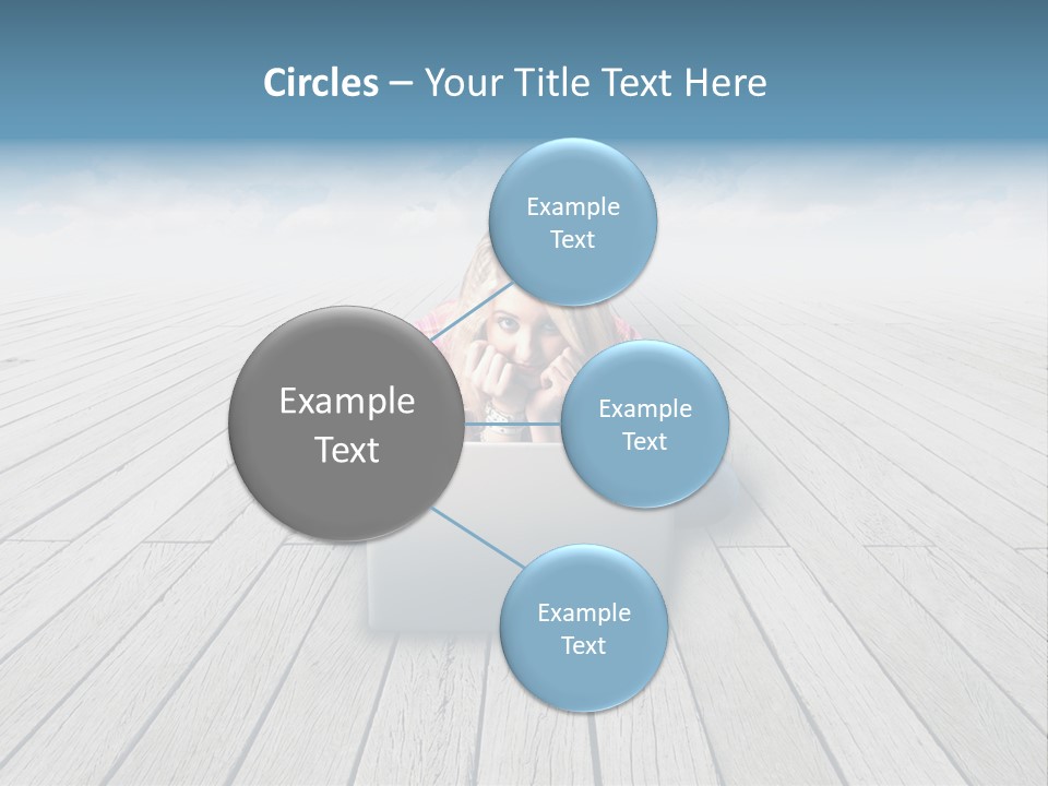 Lying Portrait Looking PowerPoint Template