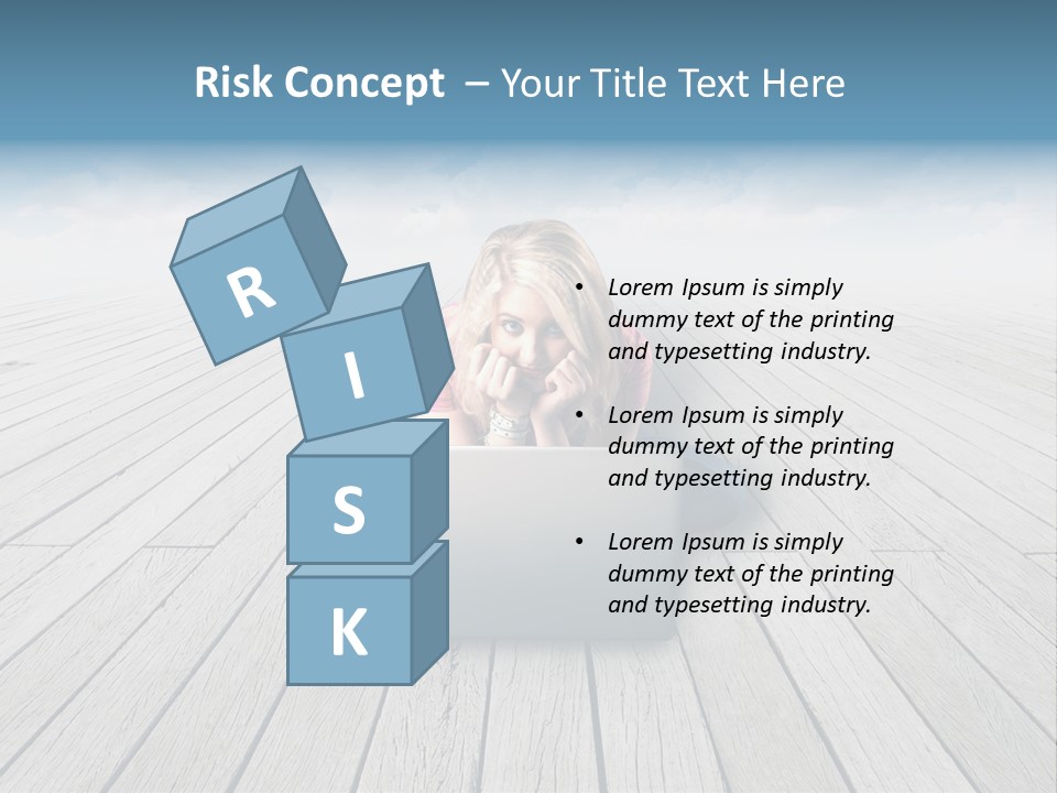 Lying Portrait Looking PowerPoint Template